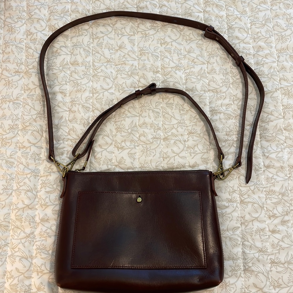 Madewell the transport shoulder crossbody bag - box leather edition
